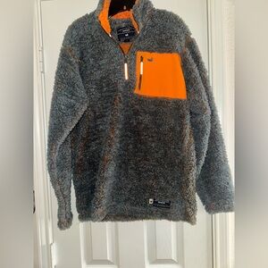 Southern Marsh Gray and Orange Zip Up